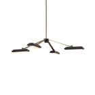 Bert Frank Rinato LED Chandelier 4 Antique Brass Black