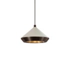 Bert Frank Shear Pendant XL Dark Bronze Cream