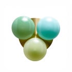 SkLO Dot 3x Wall/ Ceiling Light - Pastel Green/ Celadon/ Linden Tree Green/ Brass