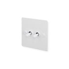 Buster and Punch 2G Modular Toggle Switch - Cross, White