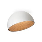 Vibia Duo Ceiling Dome Angled LED Light Large White Walnut