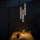 J. Adams & Co Flume 50 3 Drop Pendant Above Table