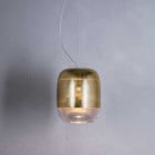 Prandina Gong LED Pendant Light in Gold Leaf