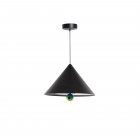 Petite Friture LED Cherry Pendant Large Black & Rainbow