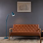 Anglepoise Type 75 Margaret Howell Floor Lamp Saxon Blue in Beside Sofa