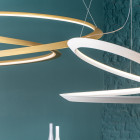 Nemo Lighting Kepler Pendant Gold Painted and White