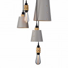 Buster + Punch Hooked 6.0 Mix Chandelier - Stone & Brass with Crystal Bulb