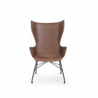 Kartell Smart Wood K/Wood Chair Slatted Ash Dark Wood Black