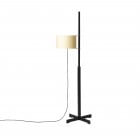 Santa & Cole TMM Floor Lamp Beige Shade with Black Oak Structure