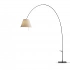 Luceplan Lady Costanza Floor Lamp - Shaded Stone shade, black body