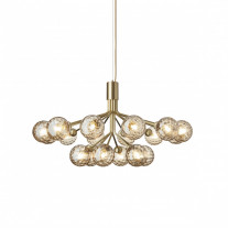 Nuura Apiales 18 Chandelier Brushed Brass/Gold Optic Glass