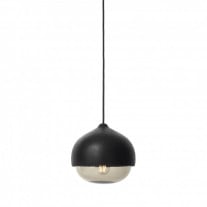 Mater Terho Pendant Light Black Satin Transparent Medium 