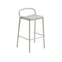 Muuto Linear Steel Bar Stool Large Grey