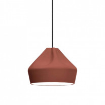 Marset Pleat Box 24 Pendant - Terracotta/White