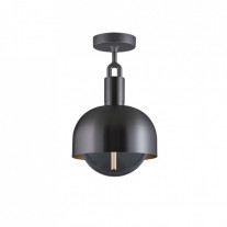 Buster + Punch Forked Globe & Shade Ceiling Light (Medium - Gun Metal Smoked)