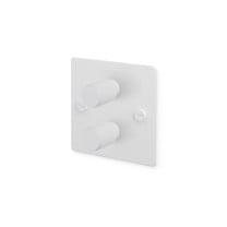 Buster and Punch 2G Modular Dimmer Switch White Cross