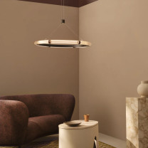 J. Adams & Co Strata Circular Pendant in Living Room