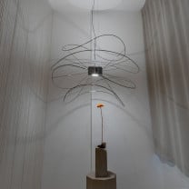 Axolight Hoops LED Suspension Black 6 in Gallery