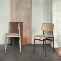 Dusty Green and Deep Red Muuto Loft Chairs