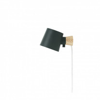 Normann Copenhagen Rise Wall Light Petrol Green Cable and Plug