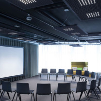 Artemide Architectural Eggboard Matrix LED Suspension Light Lifestyle Meeting Room