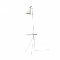 Warm Nordic Cone Floor Lamp with Table Clear White with Marble Table