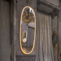 Flos La Plus Belle LED Mirror Brushed Gold