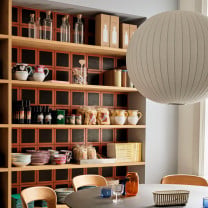HAY Nelson Ball Bubble Pendant Above Dining Table