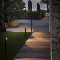 Vibia Bamboo Surface LED Outdoor Floor Lamps - 4801 in Oxide