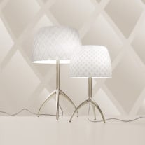 Foscarini Lumiere 30th Table Lamp Large and Small Champagne/Pastilles