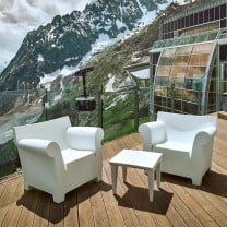 White Kartell Bubble Club Armchairs