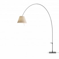 Luceplan Lady Costanza Floor Lamp - Shaded Stone shade, black body