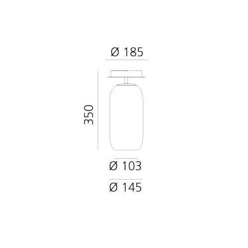 Specification image for Artemide Gople Mini Ceiling Light