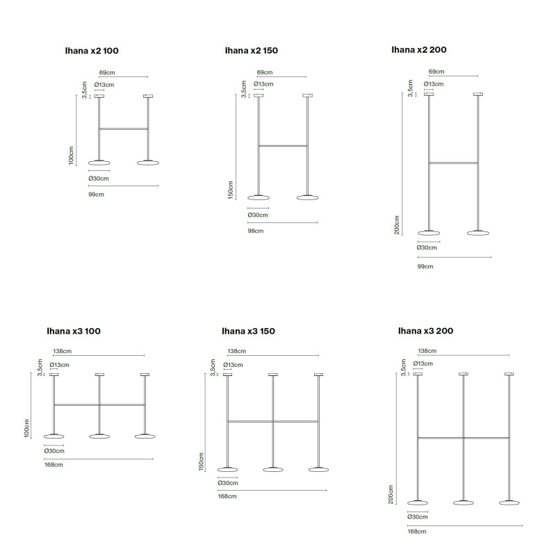 Specification image for Marset Ihana LED Pendant