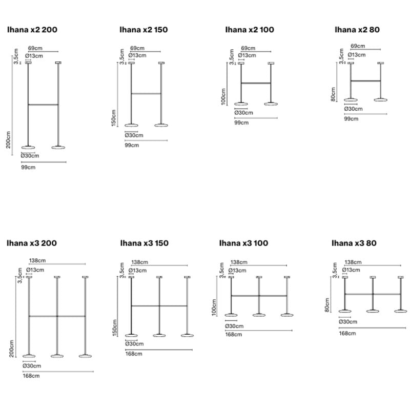 Specification Image for Marset Ihana LED Pendant Light