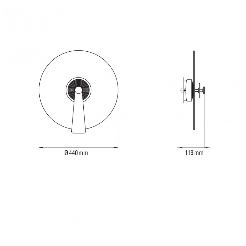 Specification image for DCW éditions Pan LED Wall Light