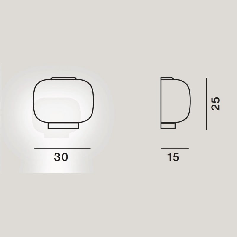 Specification image for Foscarini Chouchin Semi Wall Light