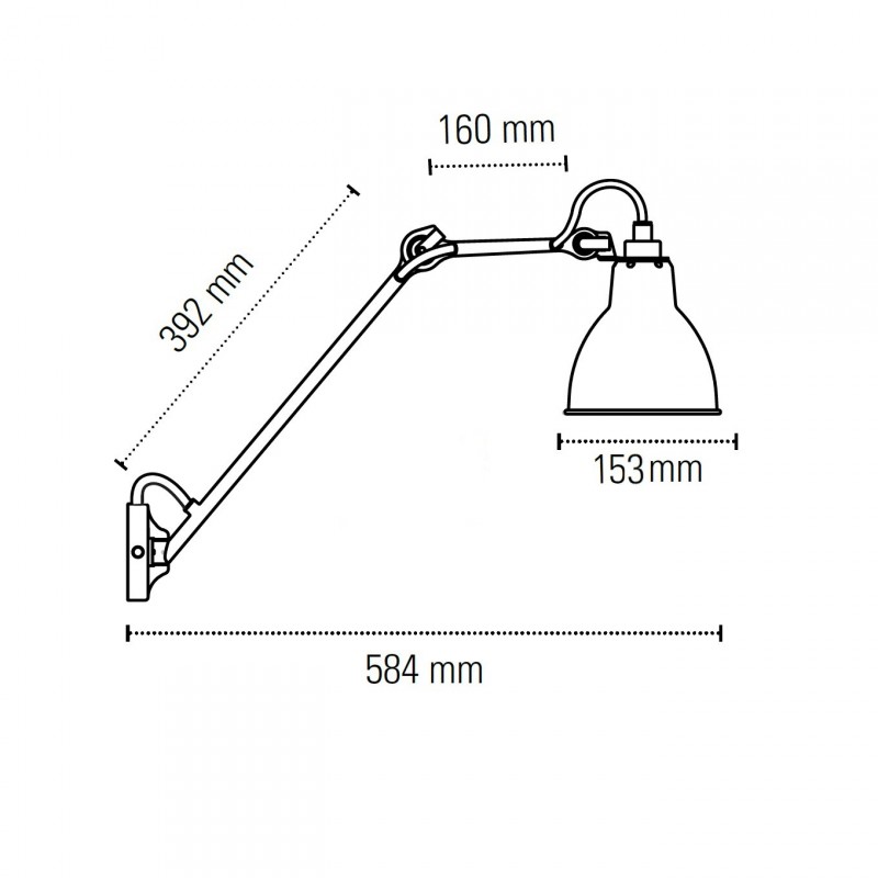Specification image for DCW éditions Lampe Gras 122 Wall Light