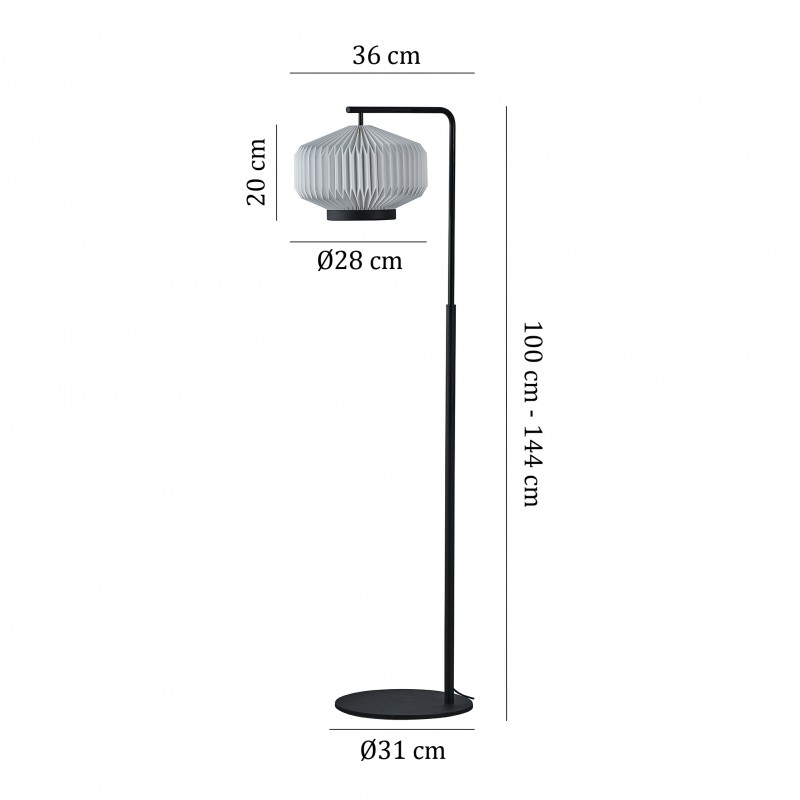 Specification image for Le Klint Shibui Floor Lamp