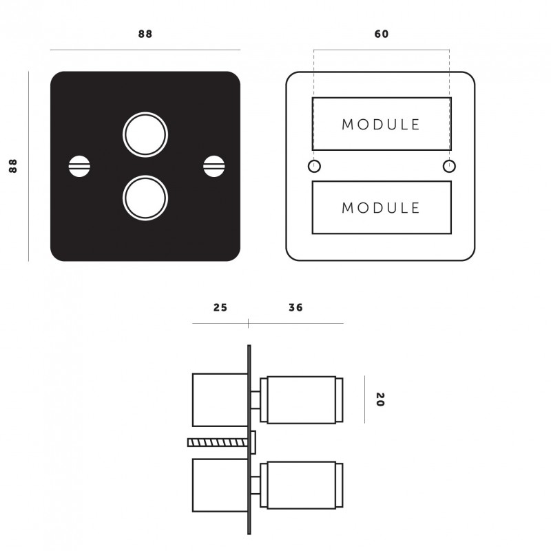 Specification image for Buster and Punch 2G Dimmer Switch