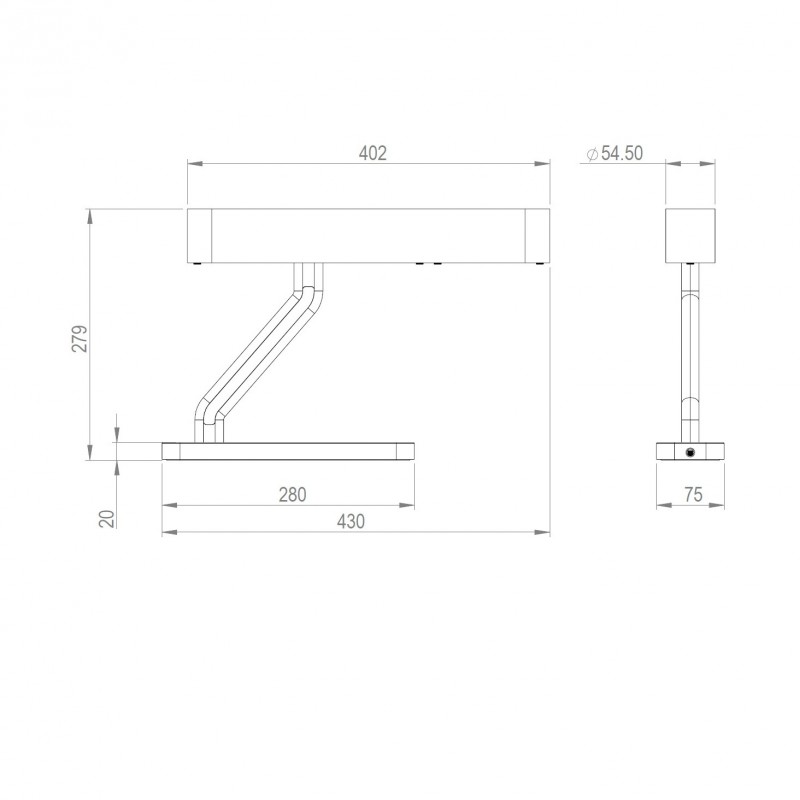 Specification image for Bert Frank Colt LED Table Lamp