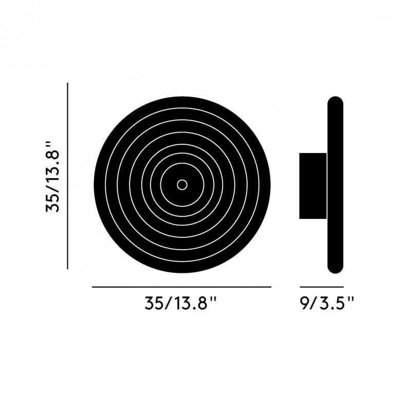 Specification image for Tom Dixon Press Surface LED Light