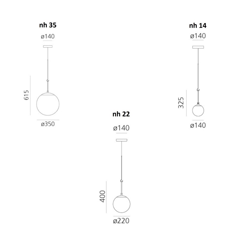 Artemide nh suspension specification for all 