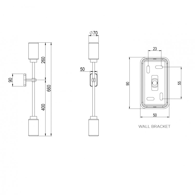 Specification image for Bert Frank Farol Single Wall Light