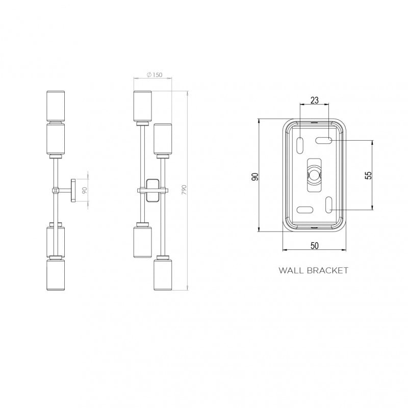 Specification image for Bert Frank Farol Double Wall Light