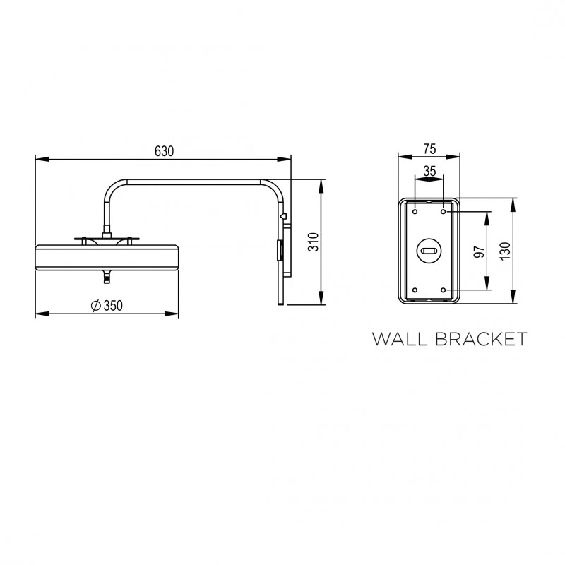 Specification image for Bert Frank Revolve Wall Light