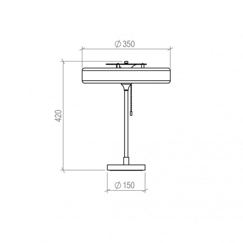 Specification image for Bert Frank Revolve Table Lamp