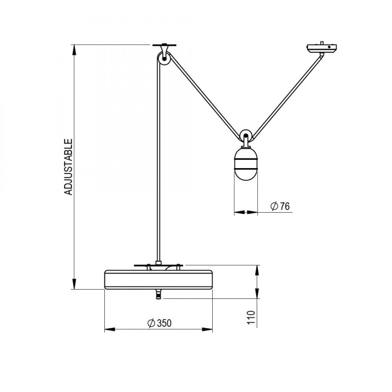 Specification image for Bert Frank Revolve Rise & Fall Pendant