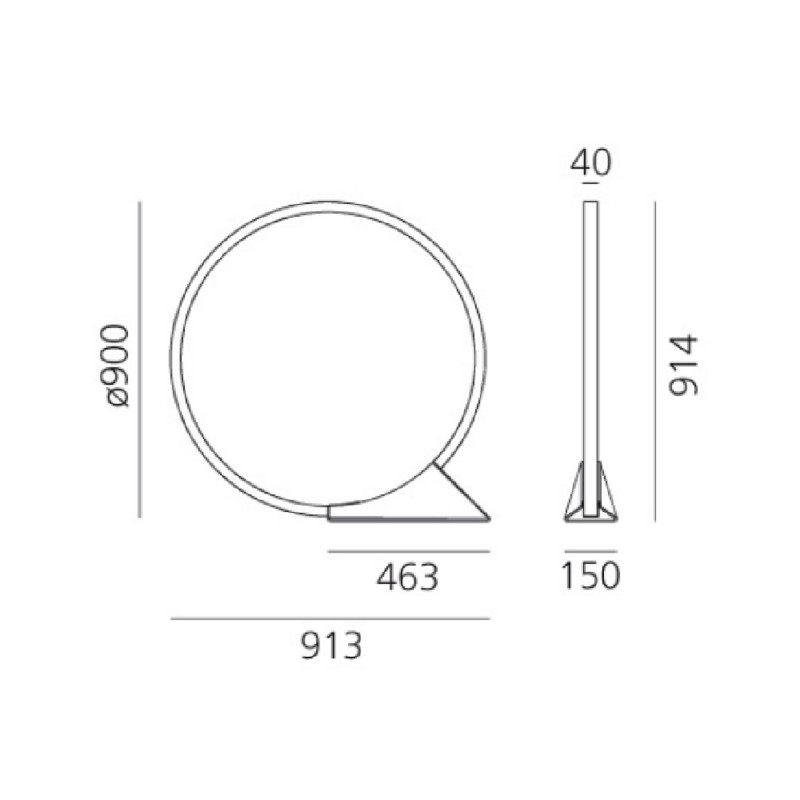 Artemide "O" Outdoor floor lamp specification