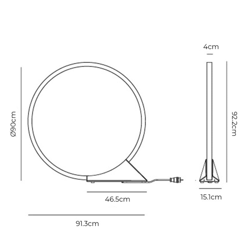 Specification Image for Artemide "O" Outdoor Floor Lamp